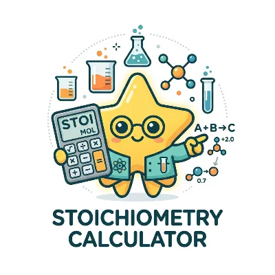 Science stoichiometry calculator interface for balanced equations and limiting reagent calculations