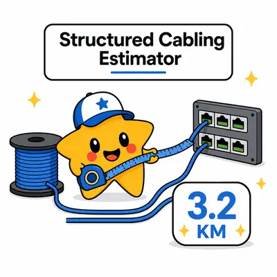 Structured cabling length estimator preview