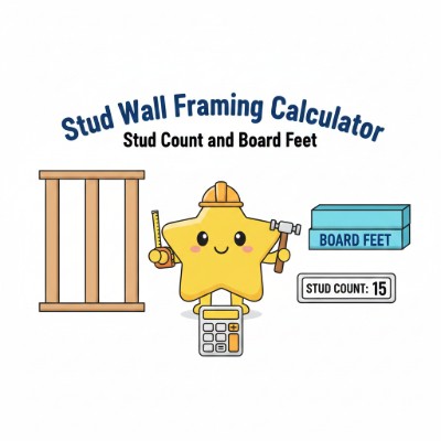 Stud Wall Framing Calculator