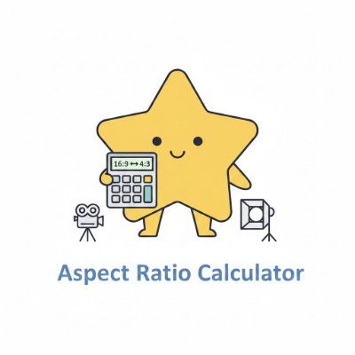 Aspect ratio calculator showing width and height outputs with presets