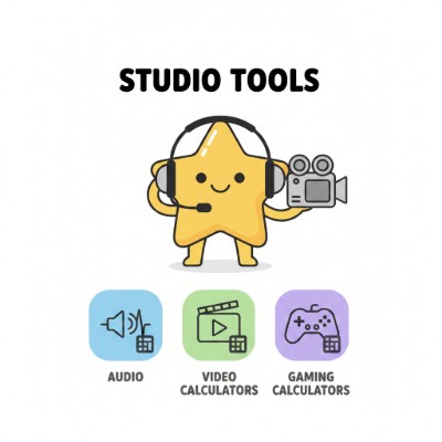 Studio Tools Studio Tools — Audio, Video, Photo, Gaming Calculators | Starlight Tools