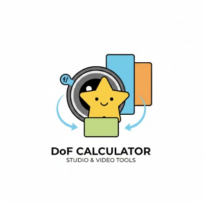 Depth of field calculator showing lens, aperture, and focus distance inputs