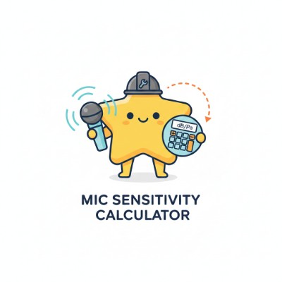 Microphone sensitivity calculator showing dBV and mV inputs