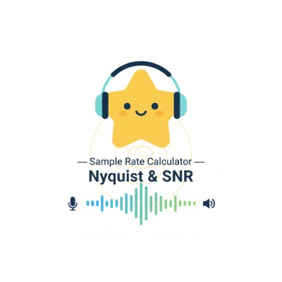 Sample rate calculator showing Nyquist and SNR comparison