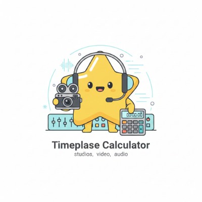 Timelapse calculator showing interval and frame counts