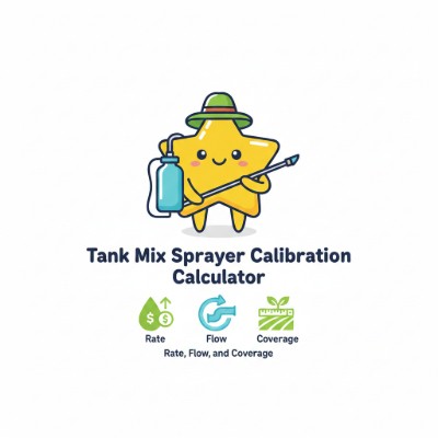 Tank Mix Sprayer Calibration Calculator — Calibrate nozzle flow, speed, and swath for accurate application.