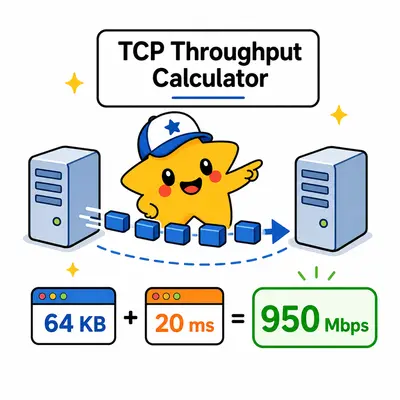 TCP throughput calculator preview
