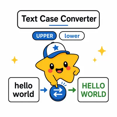 Text case converter toggling upper lower sentence capitalised and alternating cases