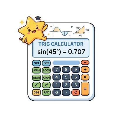 Trigonometry calculator for functions inverse trig exact values degrees and radians