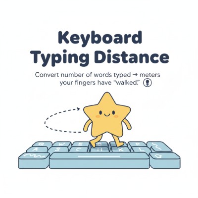 Keyboard Typing Distance tool preview