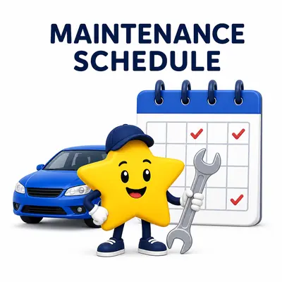 Vehicle maintenance schedule generator with mileage and time-based service deadlines