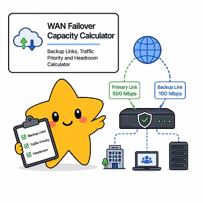 WAN failover capacity calculator preview