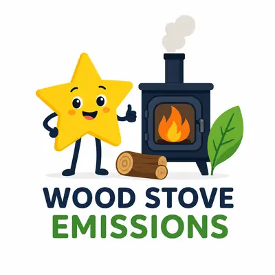 Wood stove and fireplace particulate emissions calculator using appliance rates or dry wood factors