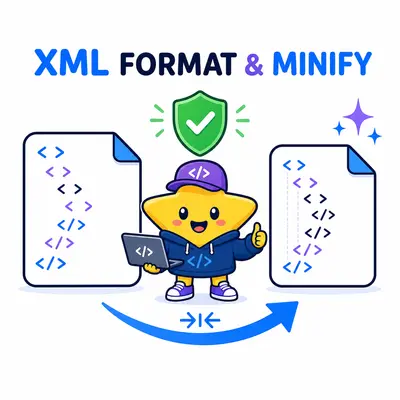 Yellow star developer formatting and minifying validated XML documents